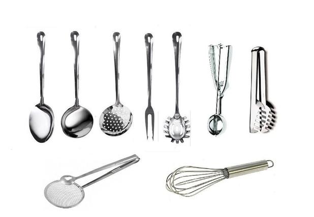 Kit Colheres De Inox Concha Arroz Pegador De Frituras 9 Pç - Clink Menor preço em Kit Colheres De Inox Concha Arroz Pegador De Frituras 9 Pç - Clink
