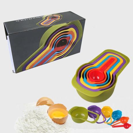 Kit Colheres Medidoras 6 pcs Measure Spoons Multicolor Menor preço em Kit Colheres Medidoras 6 pcs Measure Spoons Multicolor