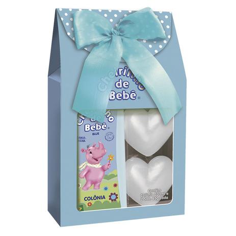 Kit Colônia Cheirinho de Bebê Blue 330ml+Sabonete Coração 2x65g Menor preço em Kit Colônia Cheirinho de Bebê Blue 330ml+Sabonete Coração 2x65g