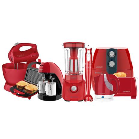 Kit Colors Vermelho Cozinha Completa Cadence Menor preço em Kit Colors Vermelho Cozinha Completa Cadence