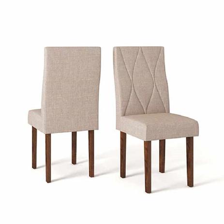 Kit Com 02 Cadeiras Para Sala De Jantar Ágata Rústico Malbec/ Pena Bege- DJ Móveis é boa?