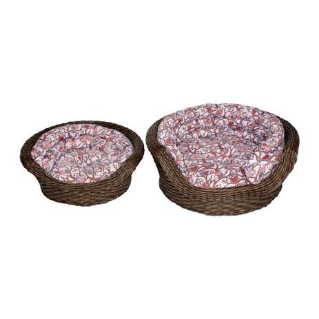Kit com 02 Caminhas Lux Pet Orla do Vime em Argila - 38x32 (P) / 56x26 (M) - Bp36 Menor preço em Kit com 02 Caminhas Lux Pet Orla do Vime em Argila - 38x32 (P) / 56x26 (M) - Bp36