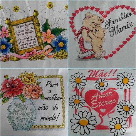 Kit Com 03 Pano de Copa Lomaer Sacaria Estampado 45cmx71cm Dias Das Mães Branco Menor preço em Kit Com 03 Pano de Copa Lomaer Sacaria Estampado 45cmx71cm Dias Das Mães Branco