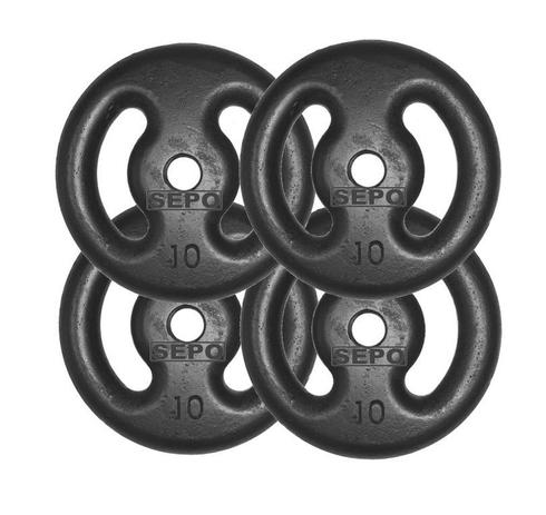Kit com 04 Anilhas de Ferro Fundido de 10 Kg - Sepo - pesos Menor preço em Kit com 04 Anilhas de Ferro Fundido de 10 Kg - Sepo - pesos