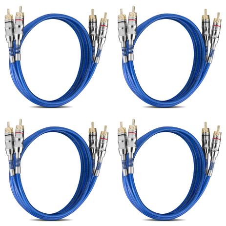 Kit Com 04 Cabos Rca Taramps 1 Metro Blindado Banhado Níquel Menor preço em Kit Com 04 Cabos Rca Taramps 1 Metro Blindado Banhado Níquel