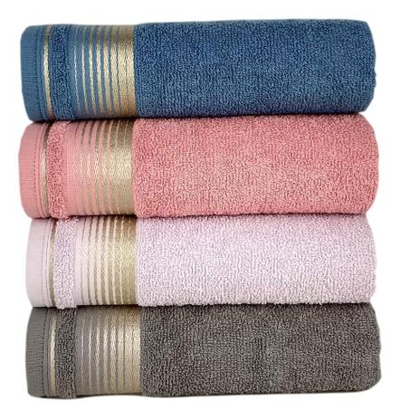 Kit Com 04 Toalhas De Banho Gigante / Banhão Quasar - Rosa/Cinza/Lilas/Azul - 75x150cm - LMpeter Menor preço em Kit Com 04 Toalhas De Banho Gigante / Banhão Quasar - Rosa/Cinza/Lilas/Azul - 75x150cm - LMpeter