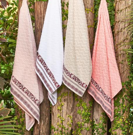 Kit Com 04 Toalhas De Banho Little Roses - 75x140 cm - LMpeter - Tecelagem lm peter é boa?