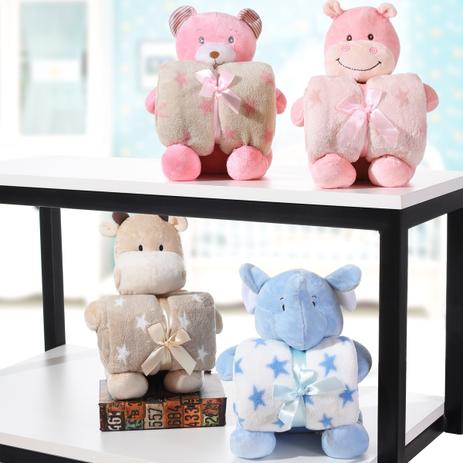 Kit com 04 Unidades Bichinho de Pelúcia + Manta de Microfibra - Coleção Floresta - Bene casa Menor preço em Kit com 04 Unidades Bichinho de Pelúcia + Manta de Microfibra - Coleção Floresta - Bene casa