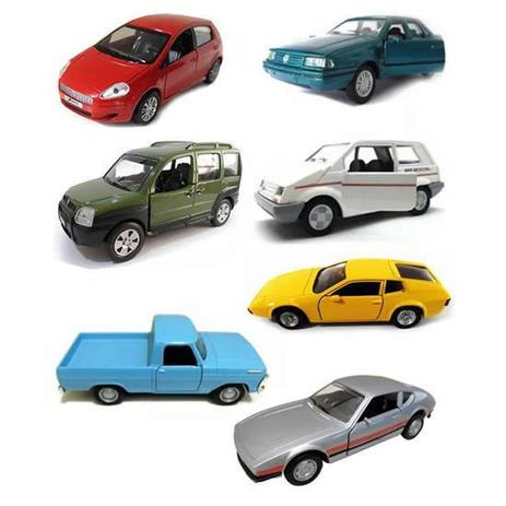 Kit com 07 Miniaturas de Carros Nacionais em Metal - Prologic Menor preço em Kit com 07 Miniaturas de Carros Nacionais em Metal - Prologic