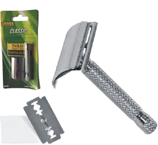 Kit com 10 Aparelhos de Barbear Metal Sekich Classic recarregável com 1 lâmina cada - Produto nacional Menor preço em Kit com 10 Aparelhos de Barbear Metal Sekich Classic recarregável com 1 lâmina cada - Produto nacional