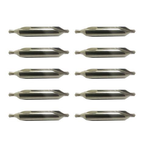 Kit com 10 Brocas de Centro Aço Rápido 3,15 x 8 mm DIN 333A HSS TDC Menor preço em Kit com 10 Brocas de Centro Aço Rápido 3,15 x 8 mm DIN 333A HSS TDC