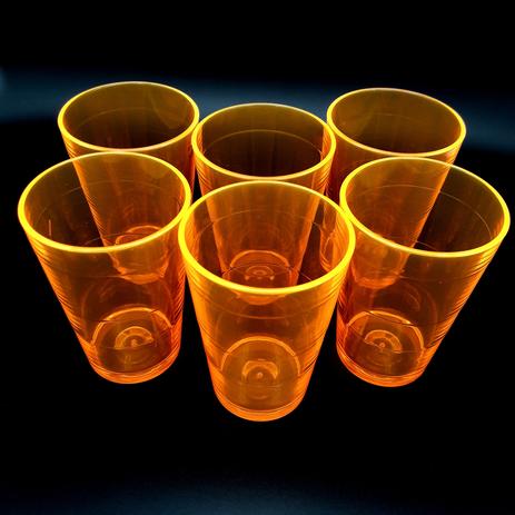 Kit com 10 Copos Boteco Brasil Neon Laranja 190 ml Poliestireno super resistente - Fábrica de utilidades é boa?