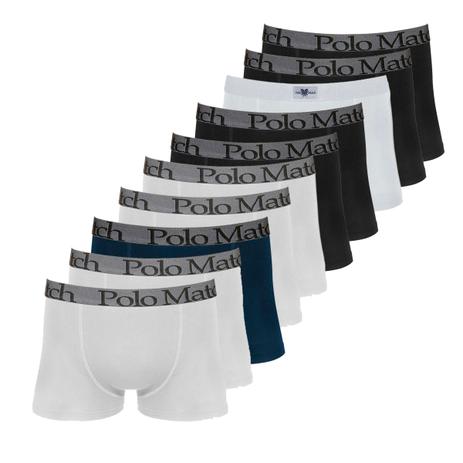 Kit Com 10 Cuecas Boxer De Cotton 3.0 - Polo Match Menor preço em Kit Com 10 Cuecas Boxer De Cotton 3.0 - Polo Match