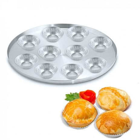 Kit com 10 Formas de Empadas N.3 + 1 Forma de Pizza 31 Cm mandiali Menor preço em Kit com 10 Formas de Empadas N.3 + 1 Forma de Pizza 31 Cm mandiali