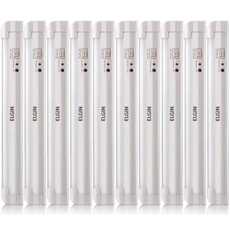 Kit com 10 Luminárias de Emergência Tubular 30 LEDs 4w 48LEMTUBL000 Elgin Menor preço em Kit com 10 Luminárias de Emergência Tubular 30 LEDs 4w 48LEMTUBL000 Elgin