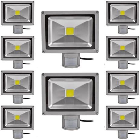 Kit Com 10 Pecas - Holofote Refletor Super Led 30w Com Sensor De Movimento E Presenca Branco Frio Bivolt - A Prova Dagu - Powerxl Menor preço em Kit Com 10 Pecas - Holofote Refletor Super Led 30w Com Sensor De Movimento E Presenca Branco Frio Bivolt - A Prova Dagu - Powerxl