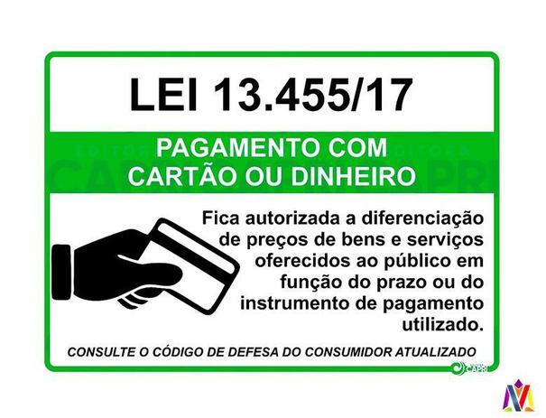 Menor preço em Kit com 10 Placas Adesiva Nova Lei 13.455/17 Para Lojas, Comércios... - Editora capri