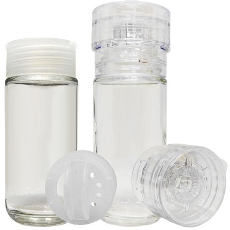 Kit Com 10 Potes De Vidro Para Temperos E 2 Moedores De Sal -100ml - SC é ruim? Kit Com 10 Potes De Vidro Para Temperos E 2 Moedores De Sal -100ml - SC é boa?