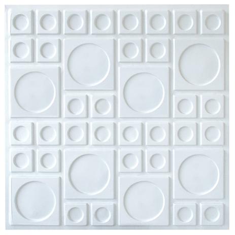 Kit com 10  Revestimento 3d Placa De Pvc 50cm X 50 Cm Paredes E Tetos Alto Relevo ASTECA - Gf casa decor é boa?