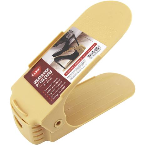 Kit com 10 Unidades Rack Organizador para Sapatos Creme - Clink Menor preço em Kit com 10 Unidades Rack Organizador para Sapatos Creme - Clink