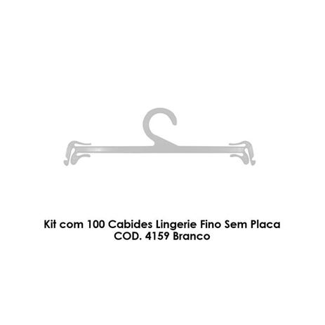 Kit com 100 Cabides Lingerie Fino Sem Placa COD. 4159 Branco - Bell plastic Menor preço em Kit com 100 Cabides Lingerie Fino Sem Placa COD. 4159 Branco - Bell plastic