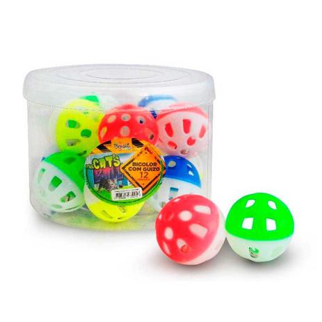 Kit Com 12 Bolinhas Bicolor Guizo Para Pet Cachorro - The pets brasil é boa?