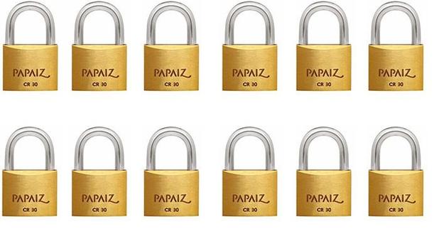 Kit com 12 Cadeados Papaiz 30mm Mesmo Segredo Menor preço em Kit com 12 Cadeados Papaiz 30mm Mesmo Segredo
