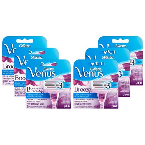 Kit com 12 Cargas Venus Breeze - Gillette Menor preço em Kit com 12 Cargas Venus Breeze - Gillette