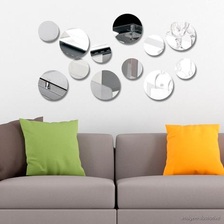 Kit com 12 Círculos em Espelho Decorativo - Viniko Menor preço em Kit com 12 Círculos em Espelho Decorativo - Viniko