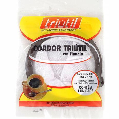 Kit Com 12 Coador Triútil Para Café Em Flanela Porta Filtro - Triutil- Menor preço em Kit Com 12 Coador Triútil Para Café Em Flanela Porta Filtro - Triutil-