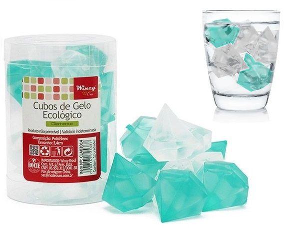 Kit com 12 Cubos de Gelo Artificial Ecológico Reutilizável - Diamante - Kopeck Menor preço em Kit com 12 Cubos de Gelo Artificial Ecológico Reutilizável - Diamante - Kopeck