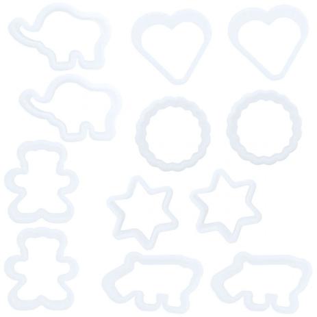 Kit com 12 Forminhas para Biscoito Molde para Bolacha em Plastico Mandiali Menor preço em Kit com 12 Forminhas para Biscoito Molde para Bolacha em Plastico Mandiali
