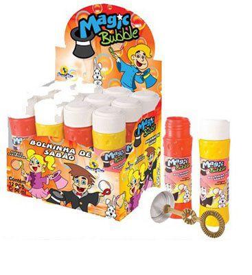 Kit com 12 frascos de bolha de sabão magic bubble 60 ml cada - Brasilflex Menor preço em Kit com 12 frascos de bolha de sabão magic bubble 60 ml cada - Brasilflex