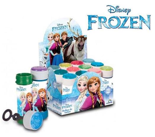 Menor preço em Kit com 12 frascos de bolhas de sabão frozen 60 ml cada - Brasilflex