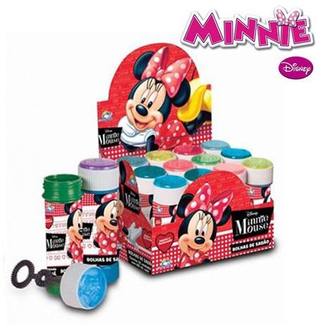 Menor preço em Kit com 12 frascos de bolhas de sabão minnie disney 60 ml cada - Brasilflex
