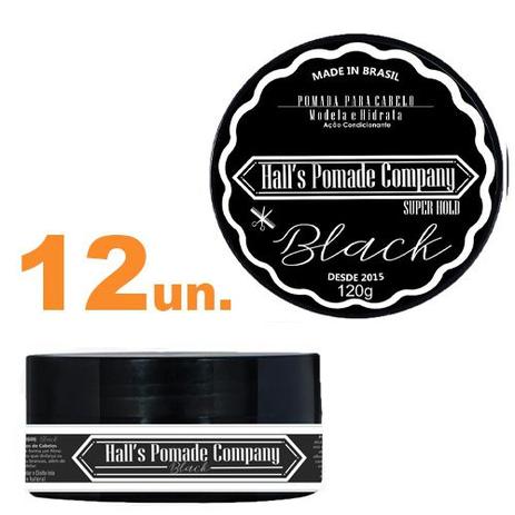 Kit com 12 - Pomada Halls Company BLACK 120G - Kelma Menor preço em Kit com 12 - Pomada Halls Company BLACK 120G - Kelma