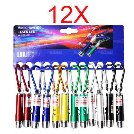Kit com 12 unidades de Laser Lanterna Chaveiro e Identificador De Nota Falsa- LK-037 - Luatek Menor preço em Kit com 12 unidades de Laser Lanterna Chaveiro e Identificador De Nota Falsa- LK-037 - Luatek