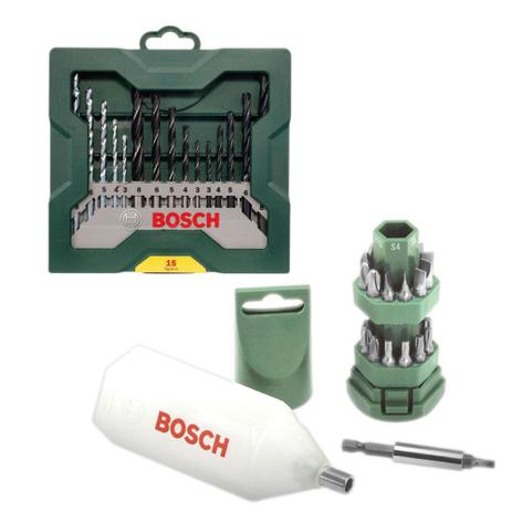 Kit com 15 brocas e 25 Bites Bosch Menor preço em Kit com 15 brocas e 25 Bites Bosch