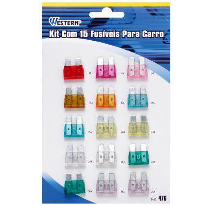 Kit com 15 Fusíveis para Carro com Fusiveis de 3A, 4A, 5A, 7,5A, 10A, 15A, 20A, 25A, 30A e 35A - Western - 476 é ruim? Kit com 15 Fusíveis para Carro com Fusiveis de 3A, 4A, 5A, 7,5A, 10A, 15A, 20A, 25A, 30A e 35A - Western - 476 é boa?