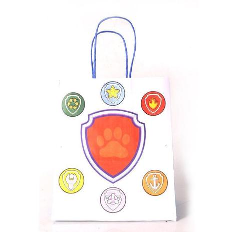 Kit Com 15 Sacola De Papel Kraft Patrulha Canina - Aluá festas é boa?