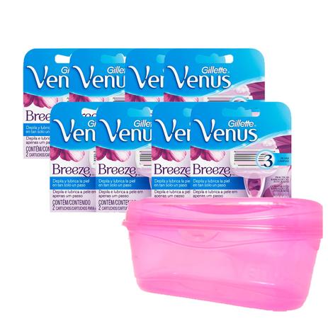 Kit com 16 Cargas Venus Breeze + Brinde Frasqueira - Gillette Menor preço em Kit com 16 Cargas Venus Breeze + Brinde Frasqueira - Gillette
