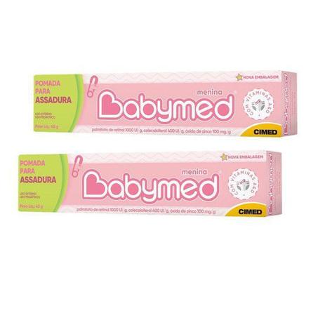 Kit com 2 Babymed Pomada Para Assaduras Cimed 45 Gramas - Rosa Original Menor preço em Kit com 2 Babymed Pomada Para Assaduras Cimed 45 Gramas - Rosa Original