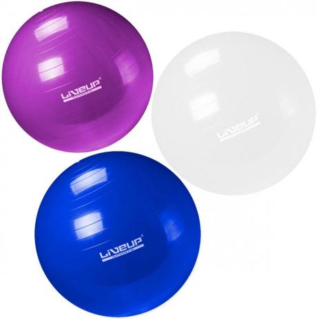 Kit com 2 Bolas Suicas 65 Cm + 1 Bola 55 Cm Liveup Menor preço em Kit com 2 Bolas Suicas 65 Cm + 1 Bola 55 Cm Liveup
