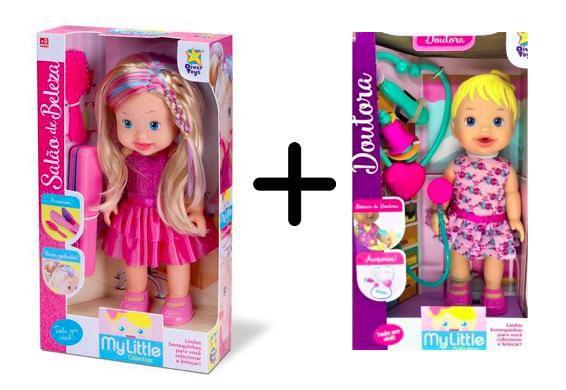 Kit com 2 Bonecas My Little Doutora Loira + Salão de Beleza - Divertoys Menor preço em Kit com 2 Bonecas My Little Doutora Loira + Salão de Beleza - Divertoys