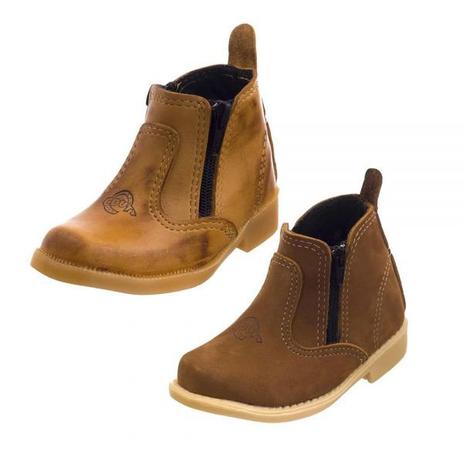 botinha masculina de couro