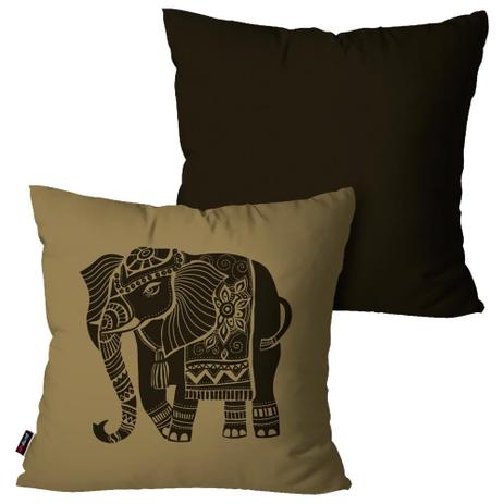 Kit com 2 Capas para Almofadas Decorativas Chumbo Elefante - Pump up é boa?