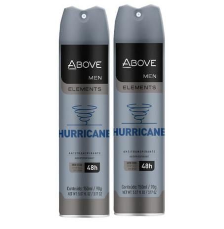 Kit com 2 Desodorantes Above Men Elements Hurricane 150ml Menor preço em Kit com 2 Desodorantes Above Men Elements Hurricane 150ml