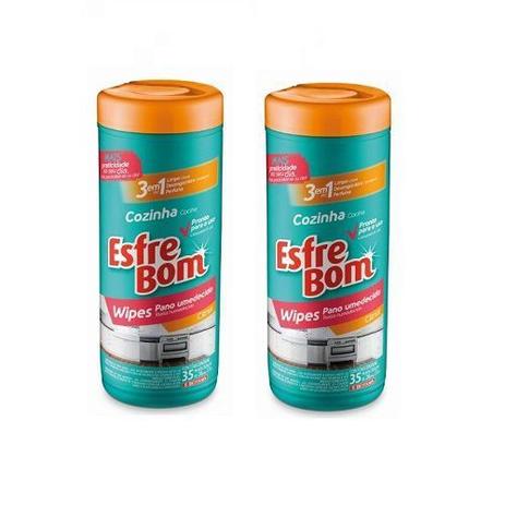 Kit com 2 Esfrebom Pano Umedecido para Cozinha BT4661 Bettanin Menor preço em Kit com 2 Esfrebom Pano Umedecido para Cozinha BT4661 Bettanin
