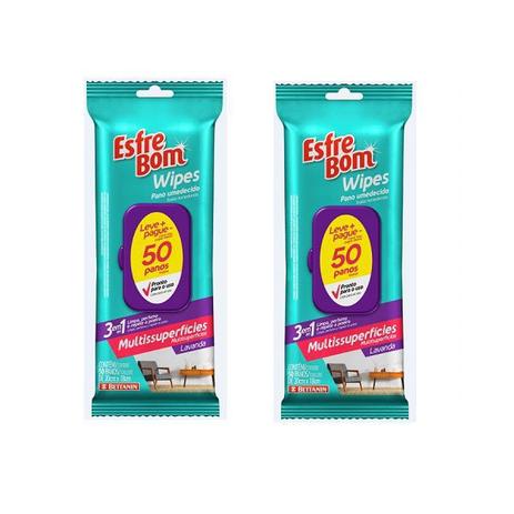 Kit com 2 Esfrebom Wipes Multiuso PACK Economico 100 Panos Bettanin 4683 Menor preço em Kit com 2 Esfrebom Wipes Multiuso PACK Economico 100 Panos Bettanin 4683