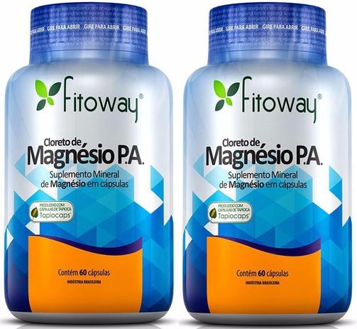 Kit com 2 frascosa de cloreto de magnésio p.a. - 60 cápsulas - fitoway é boa?
